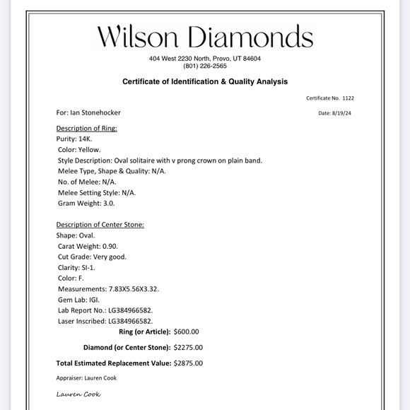 Gorgeous engagement ring! - Picture 7 of 7